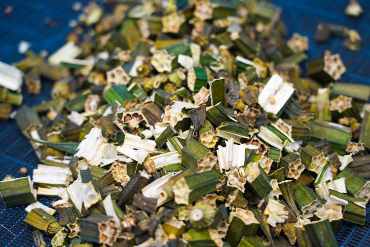 Dried okra powder