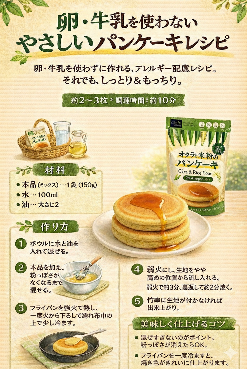 オクラと米粉のパンケーキ