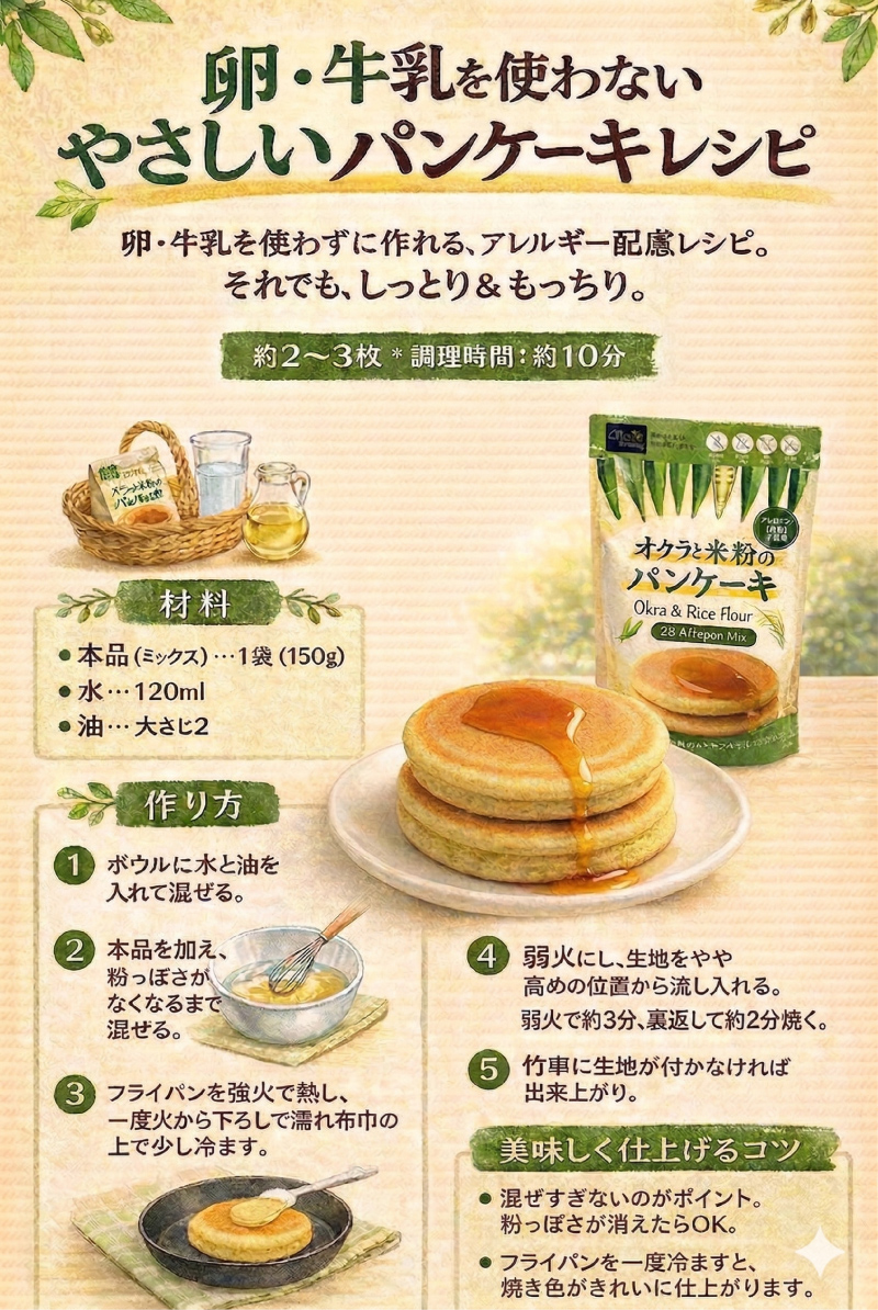 オクラと米粉のパンケーキ